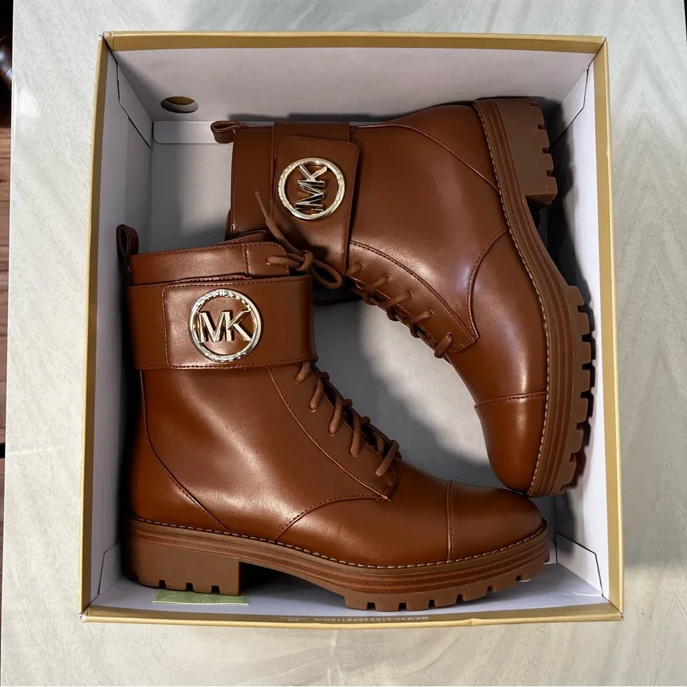 Michael Michael Kors Women's Faux Leather Tatum Ankle Boot - Picture 4 of 11